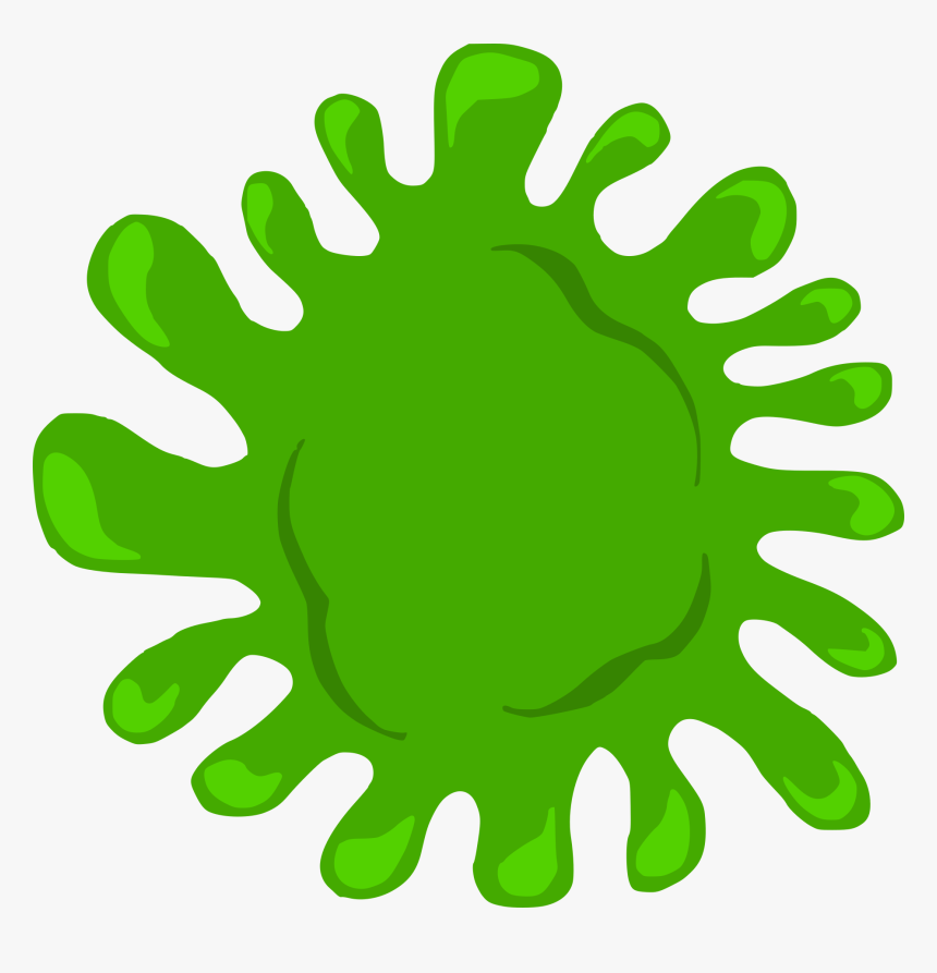 6 Cartoon Green Slime Blots Vector 3 - Circle, HD Png Download