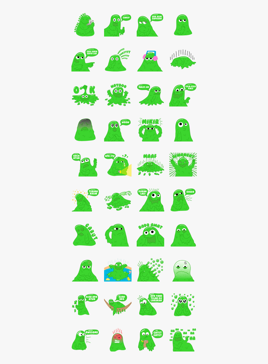 Apo The Green Slime , Png Download - สติ ก เกอร์ Gibpuri, Transparent Png
