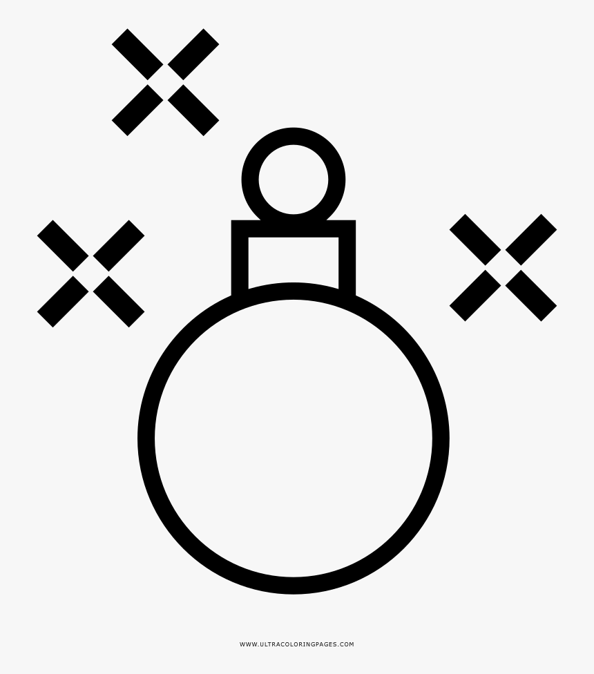Glass Ball Coloring Page - Cross, HD Png Download