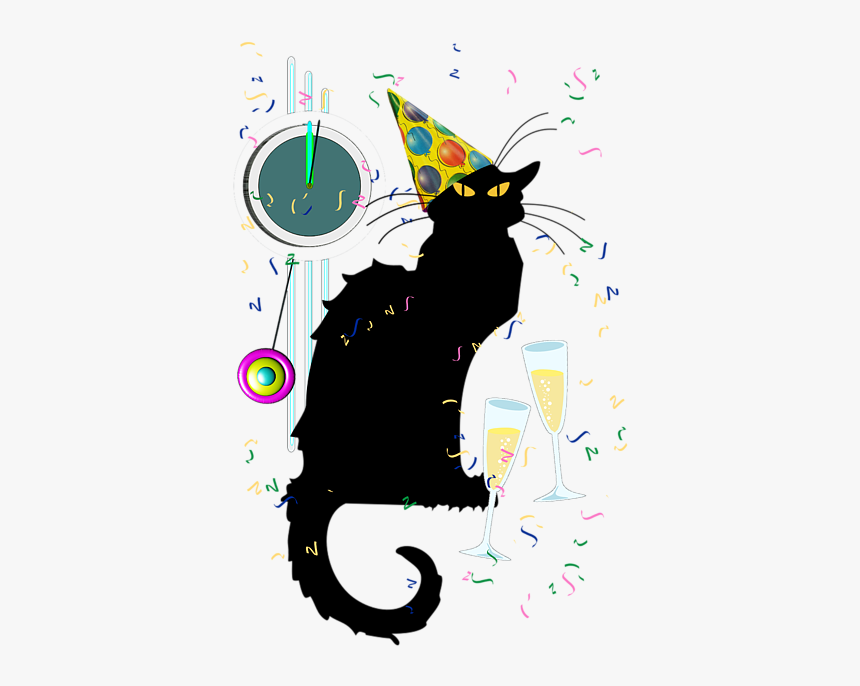 Le Chat Noir Vector, HD Png Download