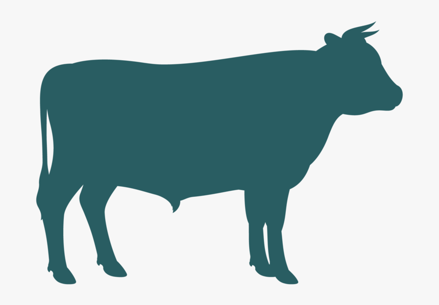 Icon Cow Blue - Cows Silhouette, HD Png Download