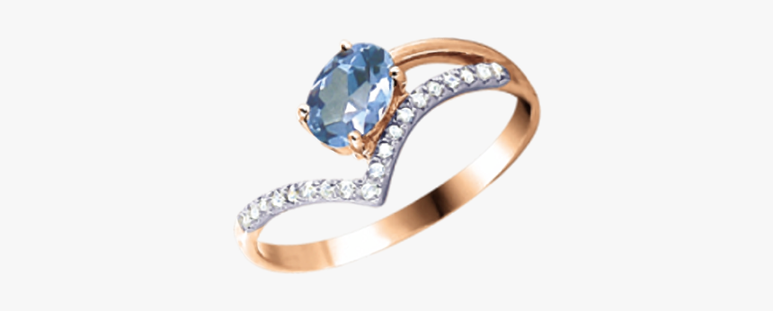 Lady´s Ring In Red Gold Of 585 Assay Value With Blue - Pre-engagement Ring, HD Png Download