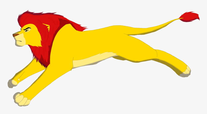 Lion Mufasa Simba Drawing - Clipart Png Running Lion, Transparent Png