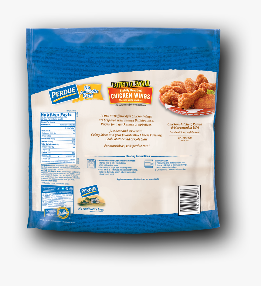 Perdue Lightly Breaded Buffalo-style Chicken Wings - Perdue Buffalo Wings Nutrition, HD Png Download