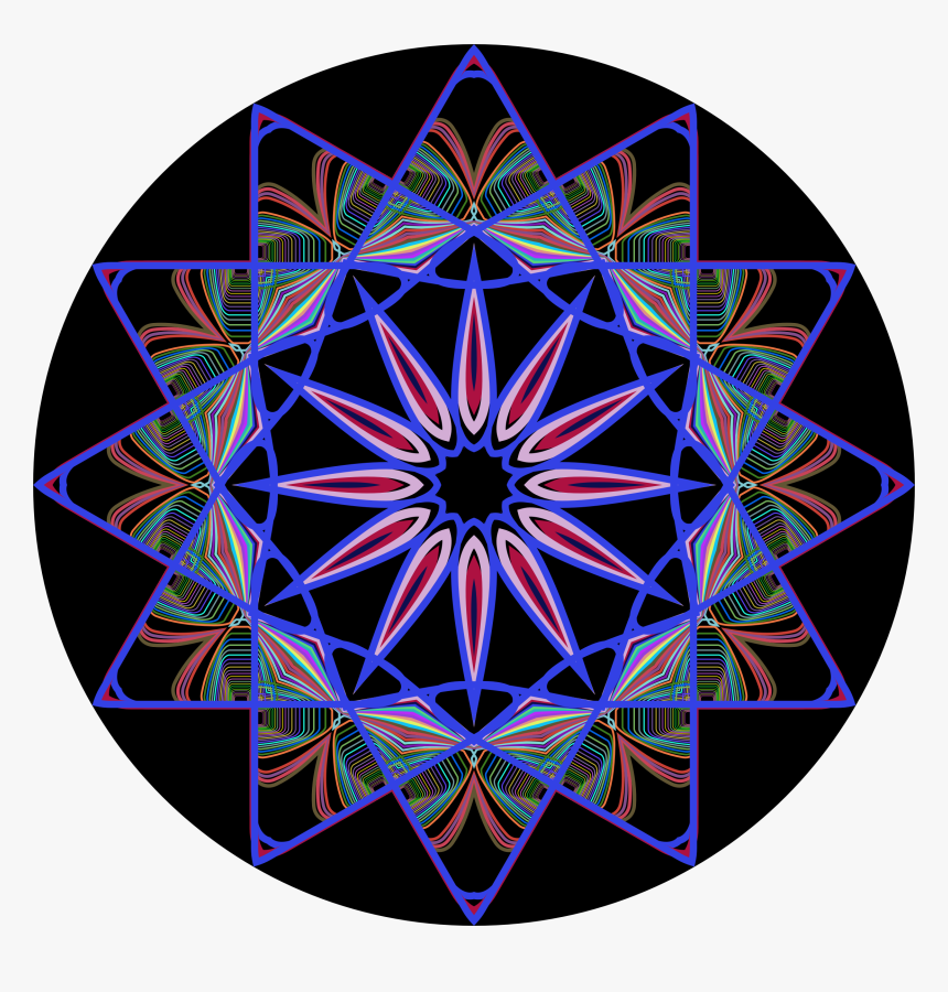 This Free Icons Png Design Of Prismatic Mandala Line - Portable Network Graphics, Transparent Png