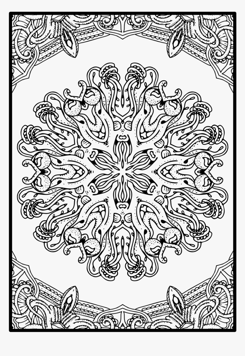 Color The- Mandala By Being Yourself - Circle, HD Png Download