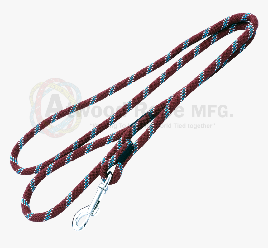 3/8 Maroon W/ Teal & White Tracer Rope Leash - Wire, HD Png Download