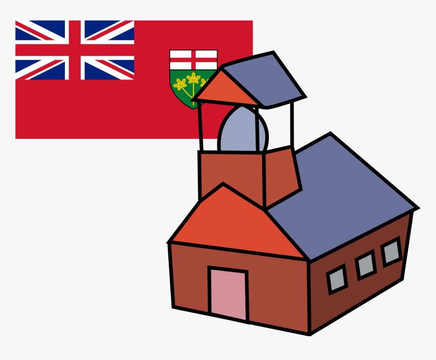 Window Svg Cartoon School - Flag Of Ontario, HD Png Download