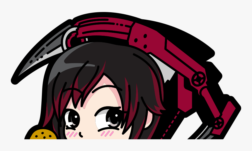 Rwby Ruby Window Peeker Decal - Decal, HD Png Download