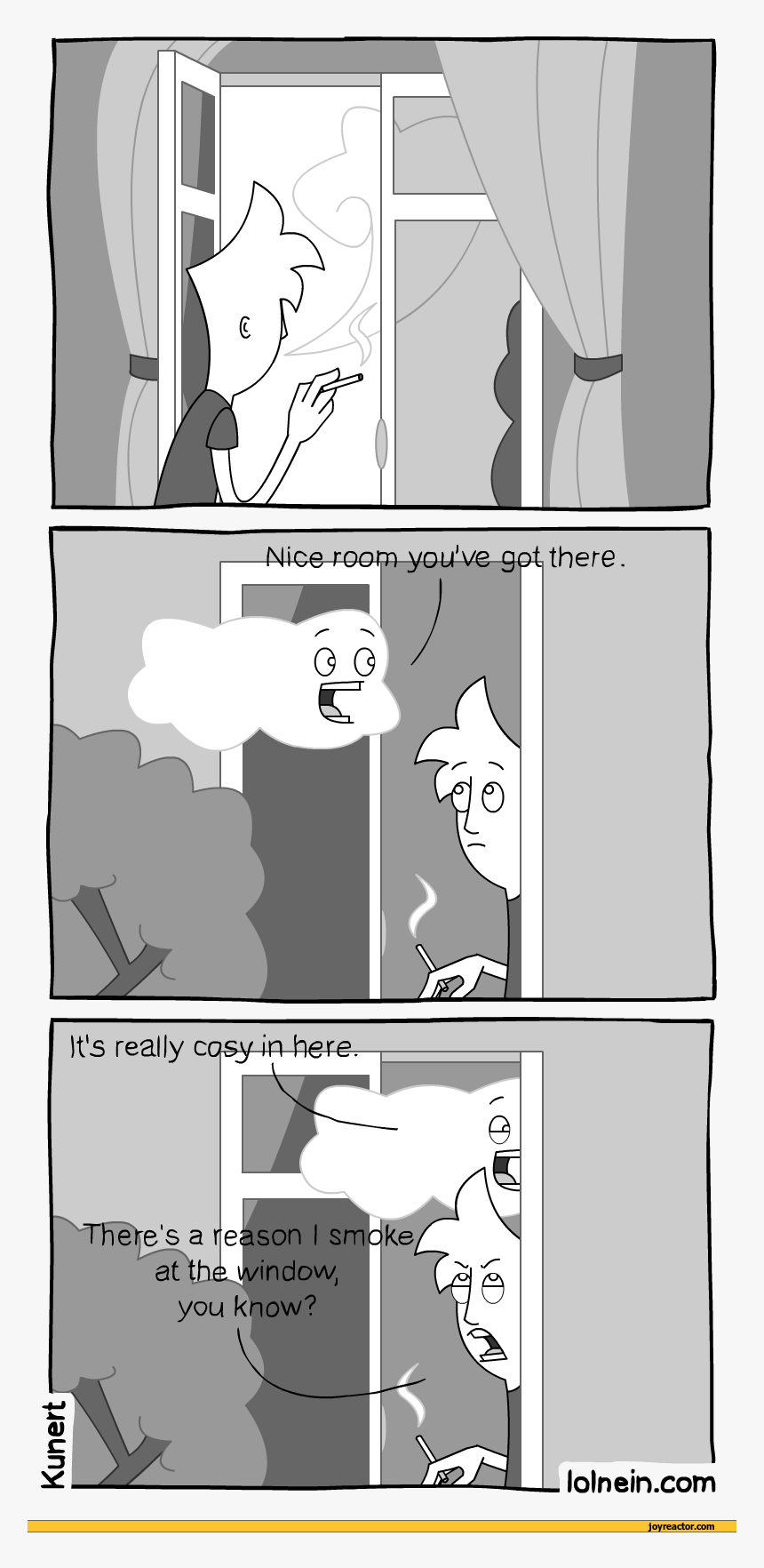 Comics,funny Comics Strips, Cartoons, ,lolnein,smoke,window - Cartoon, HD Png Download