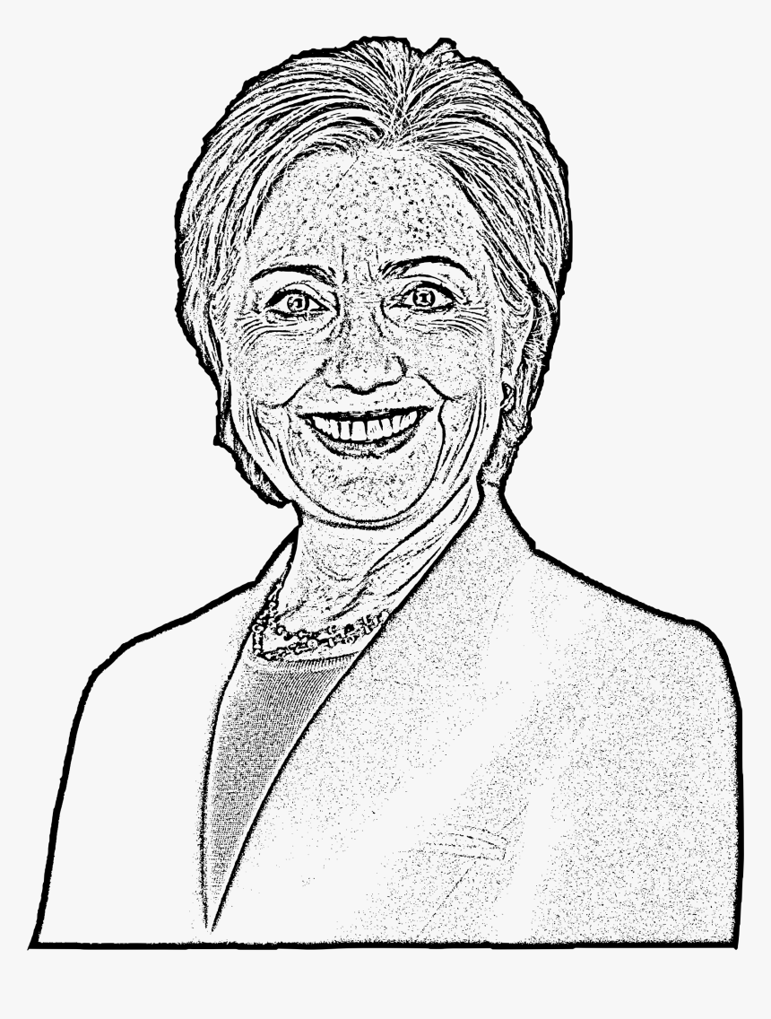 Hillary Clinton As President Of The United States Clip - Hillary Clinton Drawing, HD Png Download