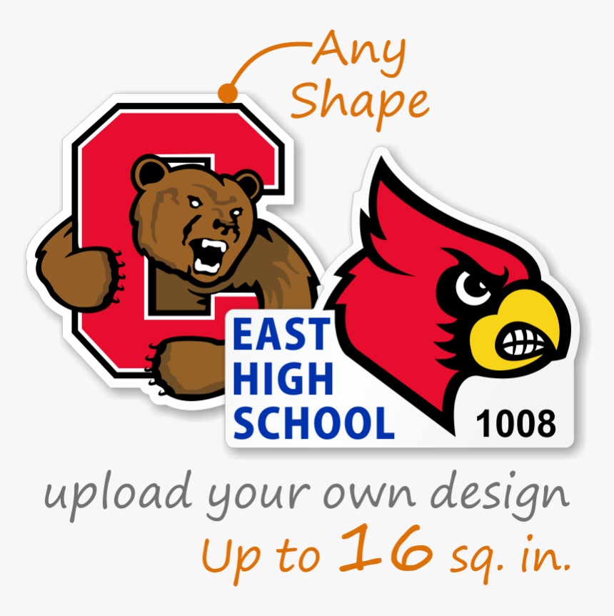 Custom Shape Window Decal - Louisville Logo, HD Png Download