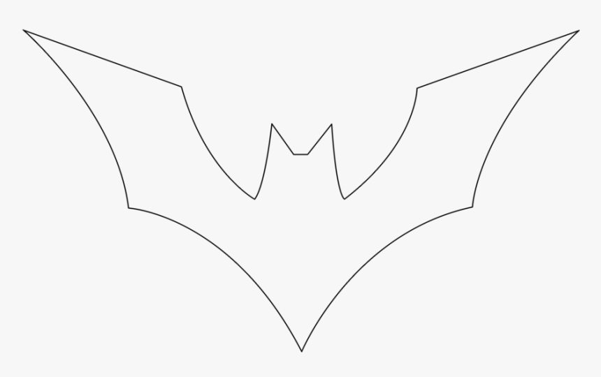 Batman Clipart Sketches - Batman Beyond Logo Outline, HD Png Download