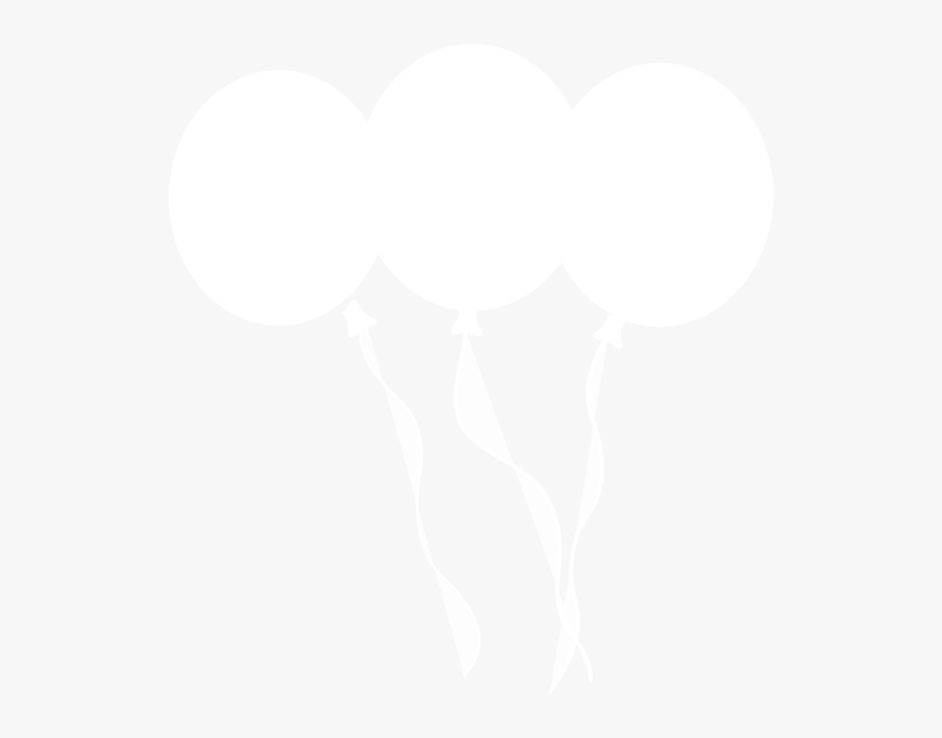 White Balloon Black Background, HD Png Download