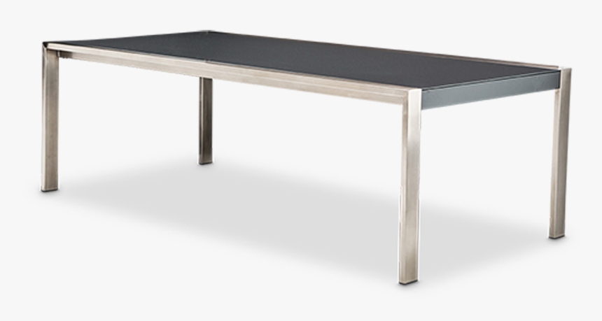 Metal Frame Legs Black Rectangular Glass Top Dining - 机 高 さ 調整, HD Png Download