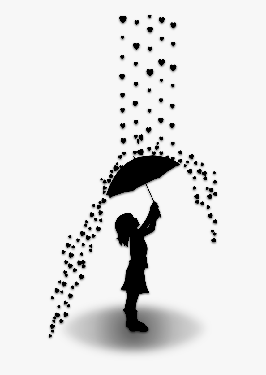 Clip Art Silhouette Balloon Girl Drawing - Silhouette Art, HD Png Download
