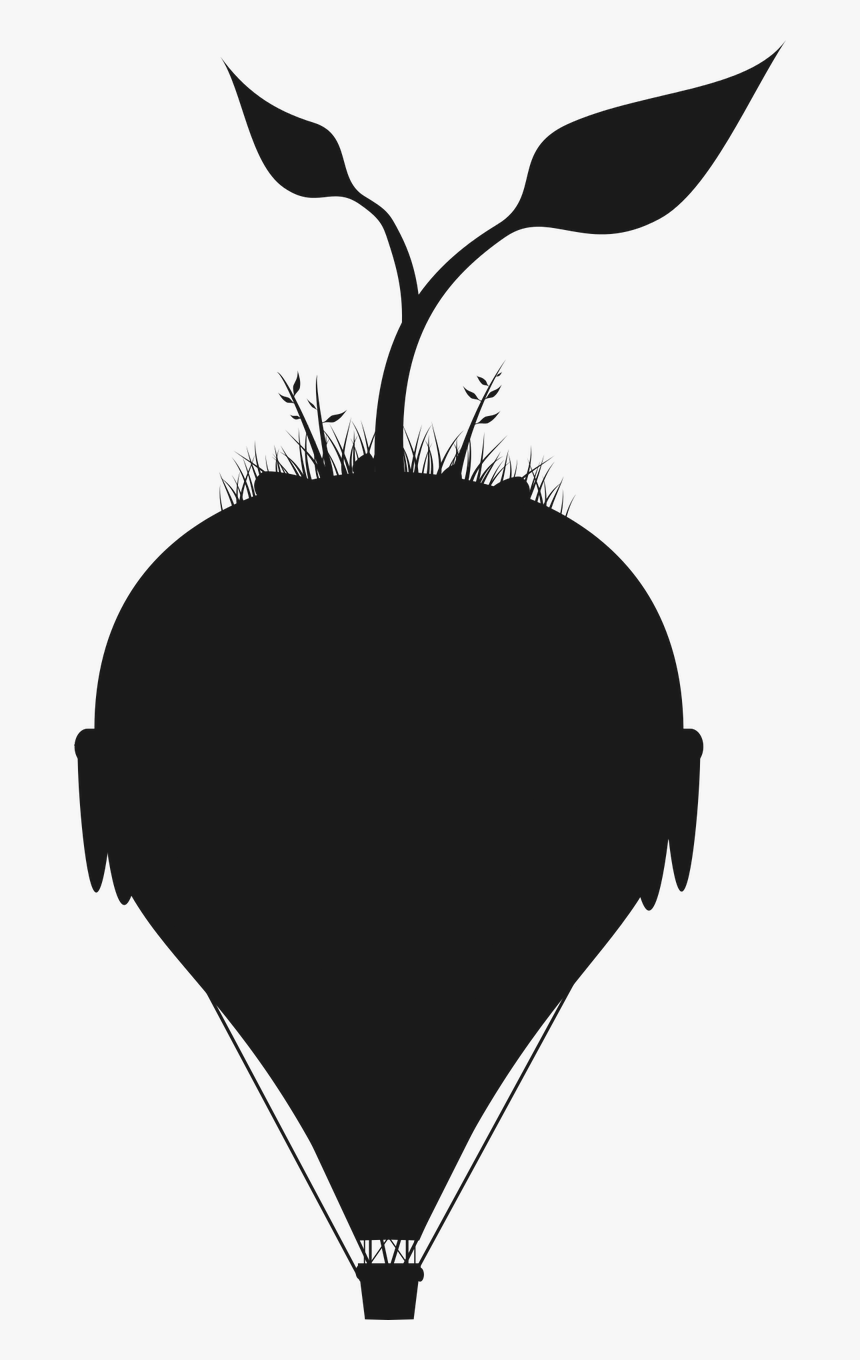 Silhouette Balloon Vector Free Picture - Silhouette, HD Png Download