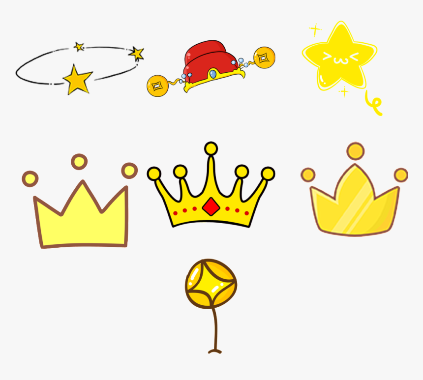 Hand Drawn Cartoon Crown Transparent Decorative - Portable Network Graphics, HD Png Download