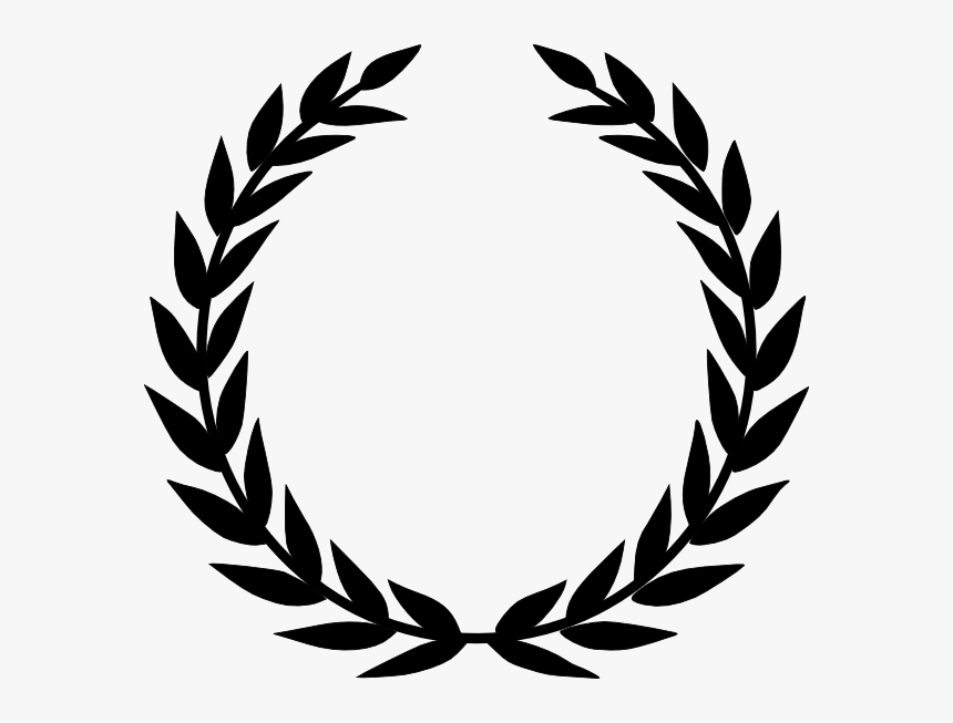 Laurel Drawing Crown - Wreath Black And White, HD Png Download