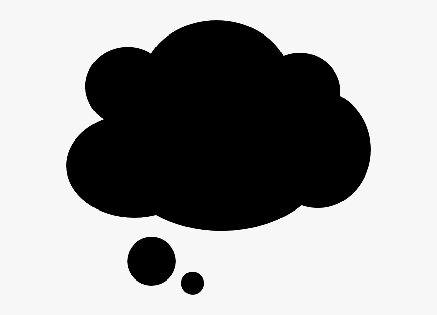 Thought Bubble Silhouette, HD Png Download