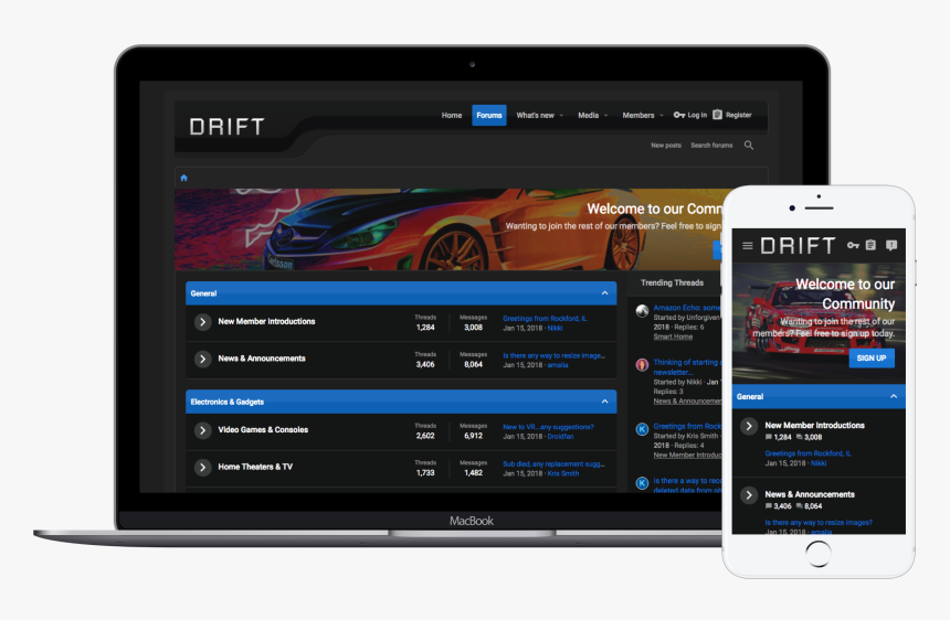 Product - Xenforo 2 Themes Dark, HD Png Download