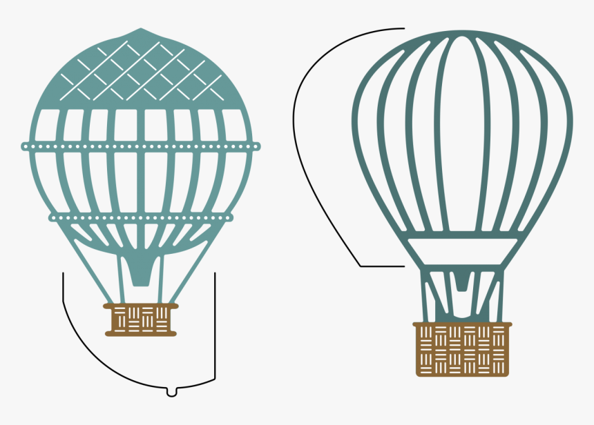 Coloring Page Printable Hot Air Balloon, HD Png Download
