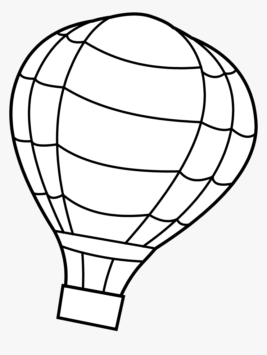 Colouring Page Of Hot Air Balloon, HD Png Download