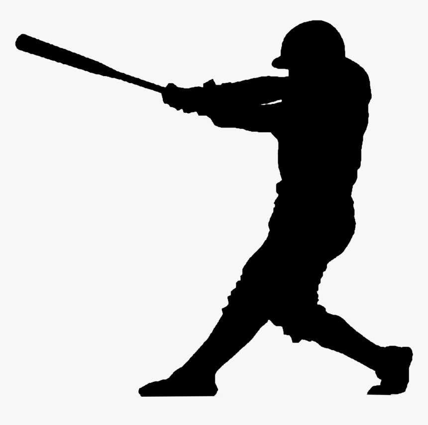 Baseball Player Pitcher Batting Baseball Bats - Silhouette Baseball Player Png, Transparent Png