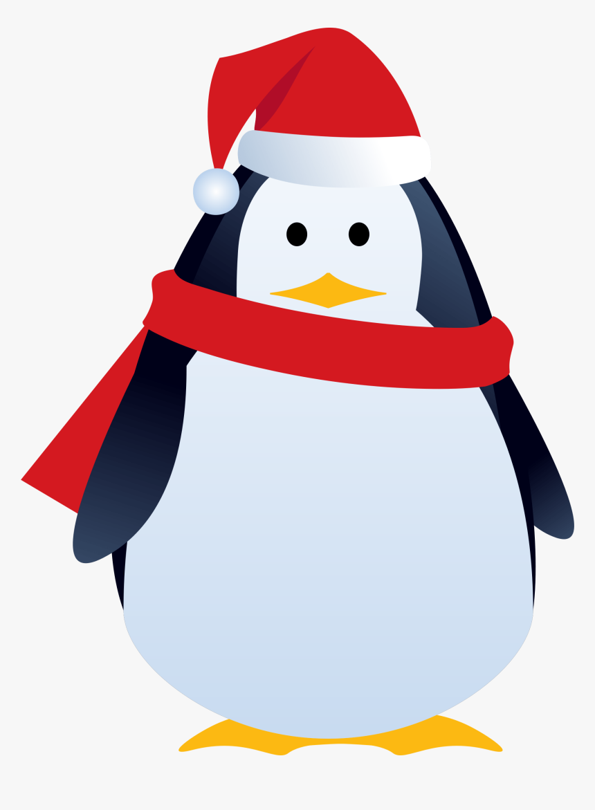 Christmas Penguin Cartoon - Christmas Clipart Penguin, HD Png Download