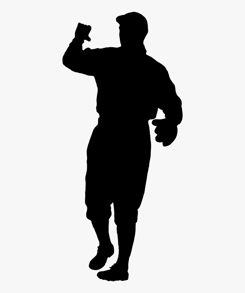 Baseball Catcher Silhouette At Getdrawings - Transparent Baseball Players Silhouette, HD Png Download
