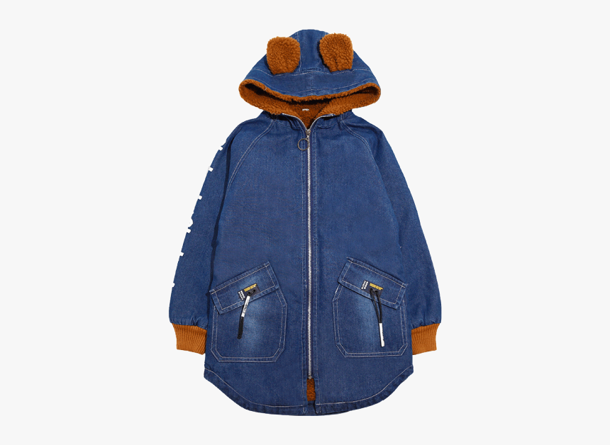 Unisex Winter Girls And Boys Bear Ears Hooded Trench - Hood, HD Png Download