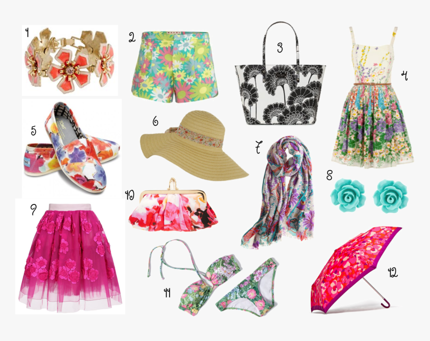 Japanese Umbrella Png -crew, Flower Patch Bracelet - Day Dress, Transparent Png