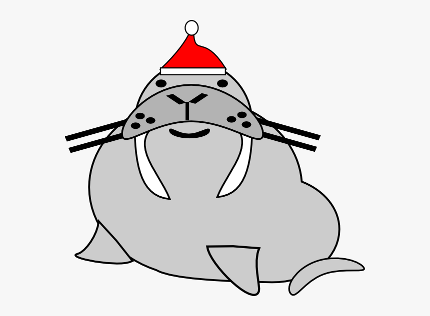 Seals In Santa Hat, HD Png Download