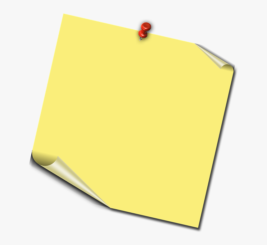 Stickies, Notes, Memo, Office Accessories, Yellow, - Blank Paper Clip Png, Transparent Png