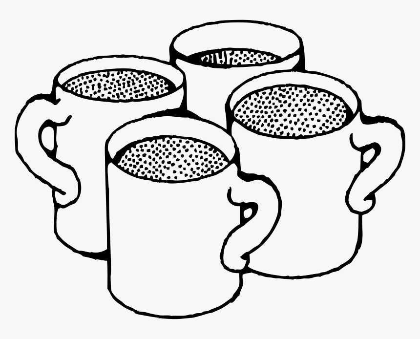Cups Black And White, HD Png Download