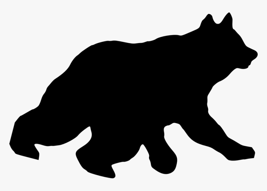 Bear, Stand, Silhouette, Black, Ears, Listen, Awareness - Silhouette De Masha Y El Oso, HD Png Download