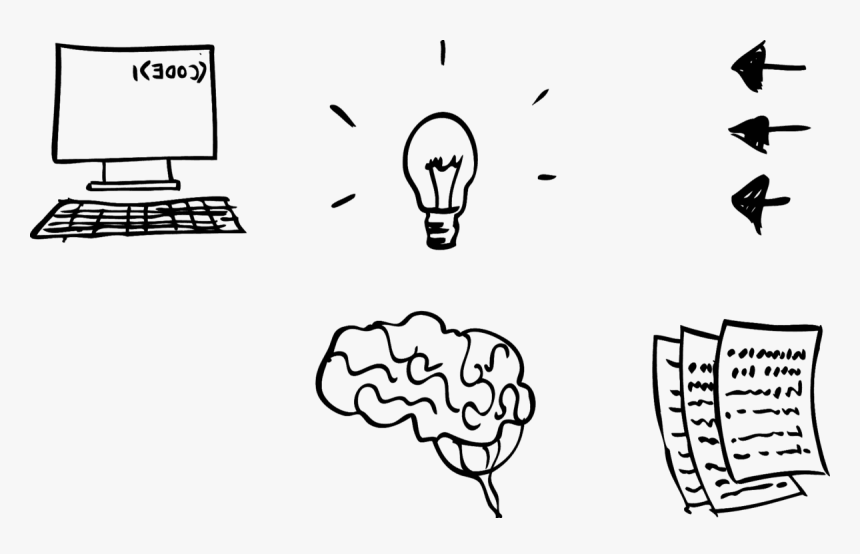 Computer, Idea, Photomontage, Design, Transparent, - Idea Dibujo Png, Png Download