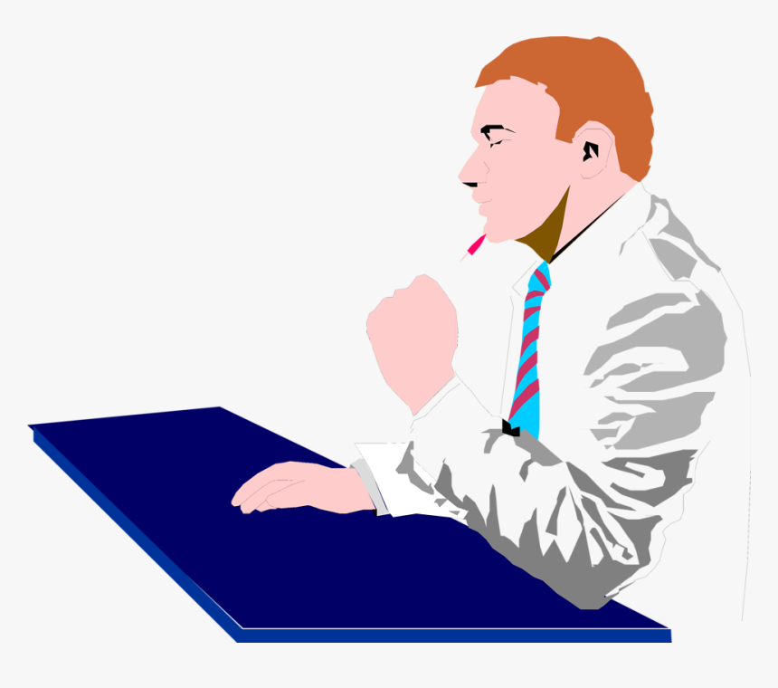 People Clipart Stock Illustration Free - Thinking Man Clipart Transparent, HD Png Download