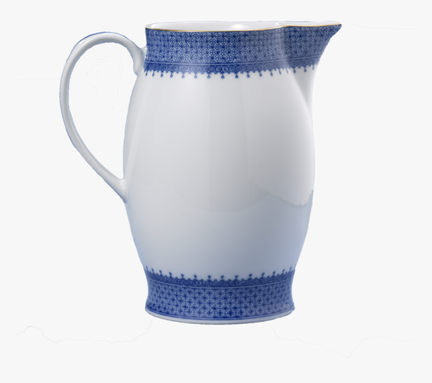 Blue Lace Pitcher - Ceramic, HD Png Download