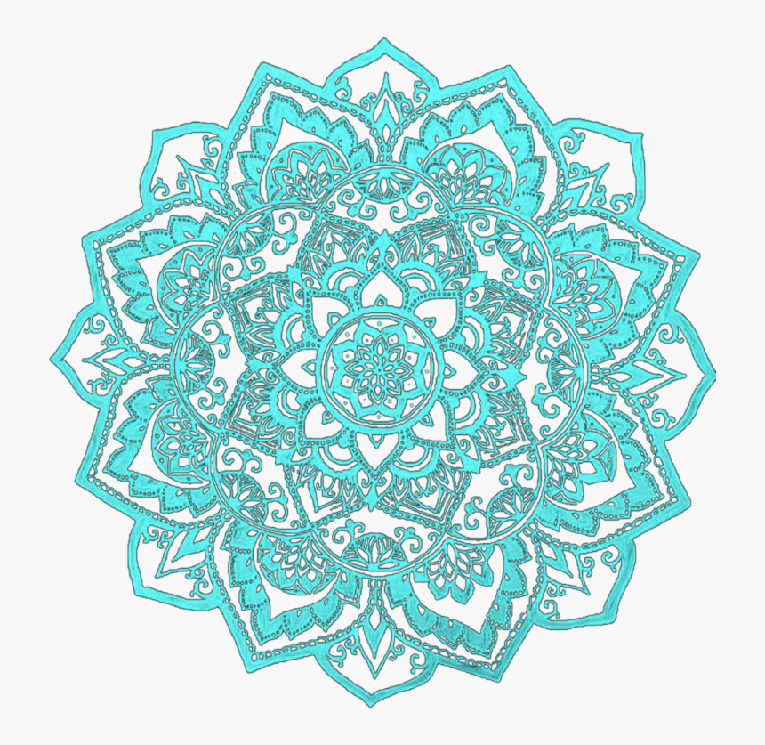 #ftestickers #pattern #lace #teal #blue - Transparent Background Lace Pattern, HD Png Download