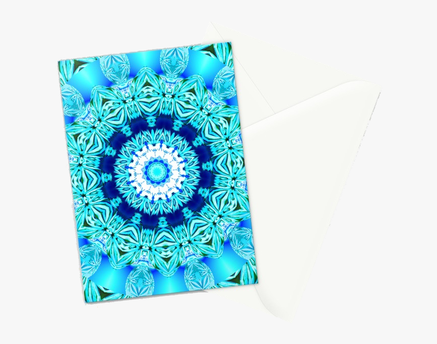Blue Ice Glass Mandala, Abstract Aqua Lace - Sun Sand And A Drink In My Hand, HD Png Download