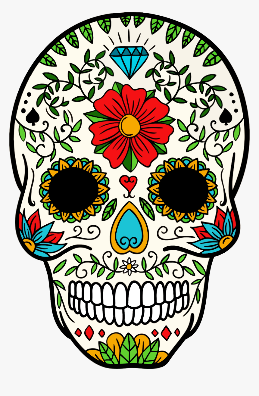 Day Of The Dead Skeleton Skull Clipart , Png Download - Day Of The Dead Skull Artwork, Transparent Png