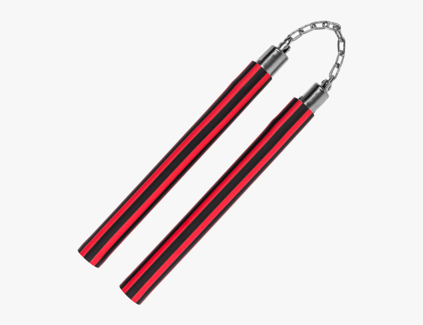 Stripe Foam Nunchaku With Chain - Nunchucks Transparent, HD Png Download