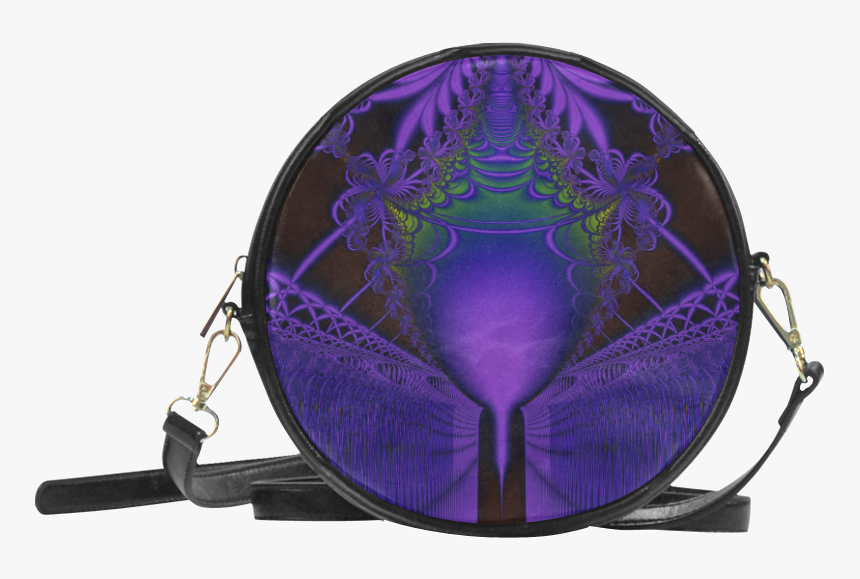 Shield And Elegant Purple And Blue Lace Pattern Round - White Rabbit Handbags From Alice In Wonderland, HD Png Download