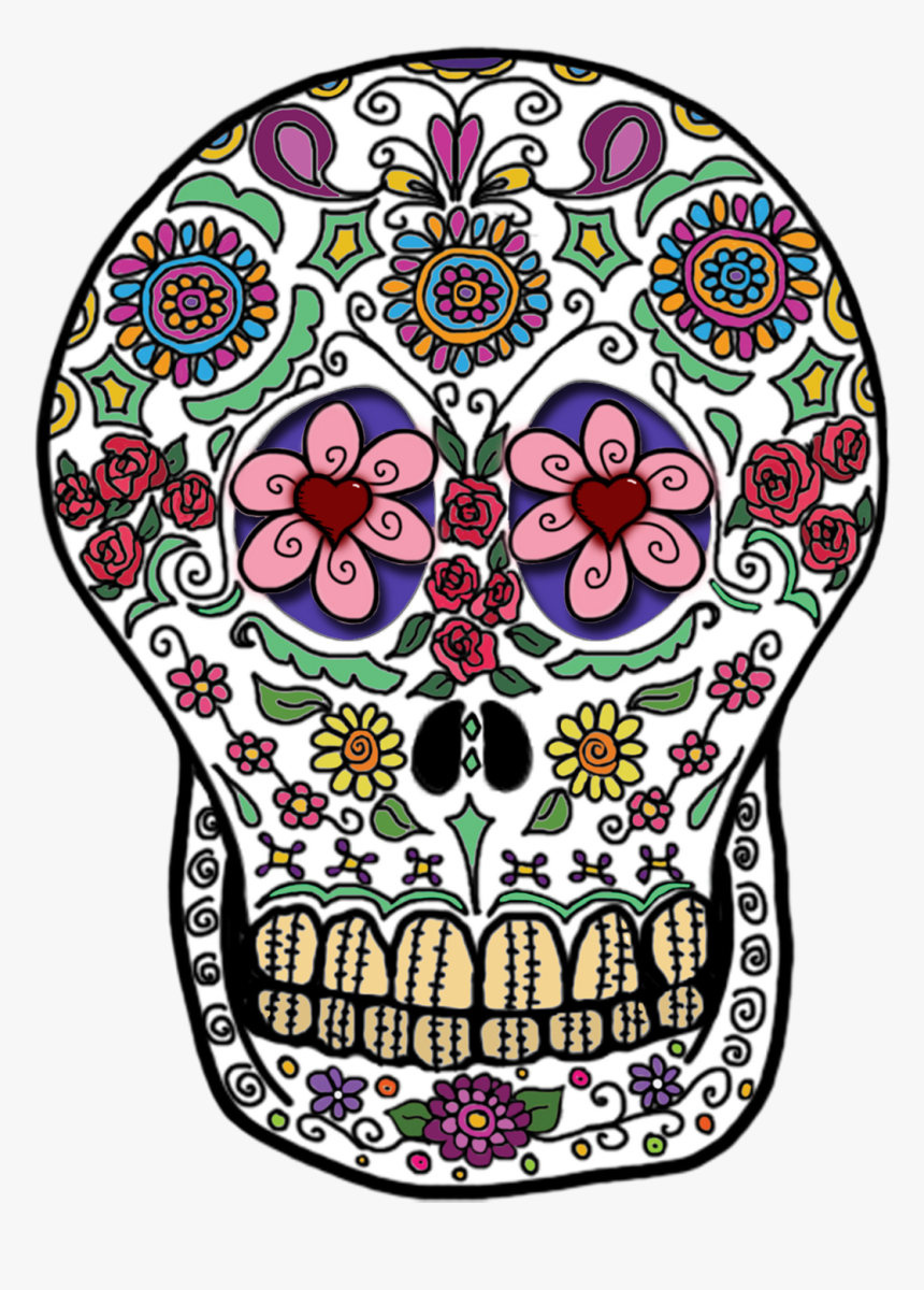 Skulls Transparent Day The Dead - Day Of The Dead Skull Png, Png Download
