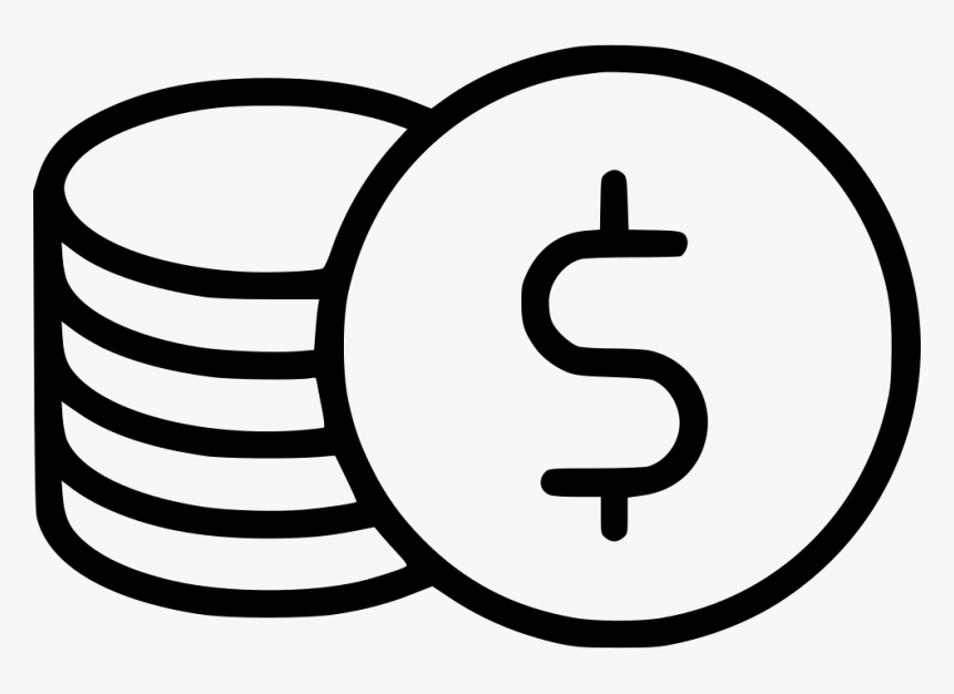 Coins Stack Dollar Sign - Circle, HD Png Download
