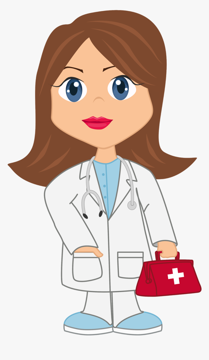 Clip Art Dentista Png - Dibujo De Una Doctora, Transparent Png