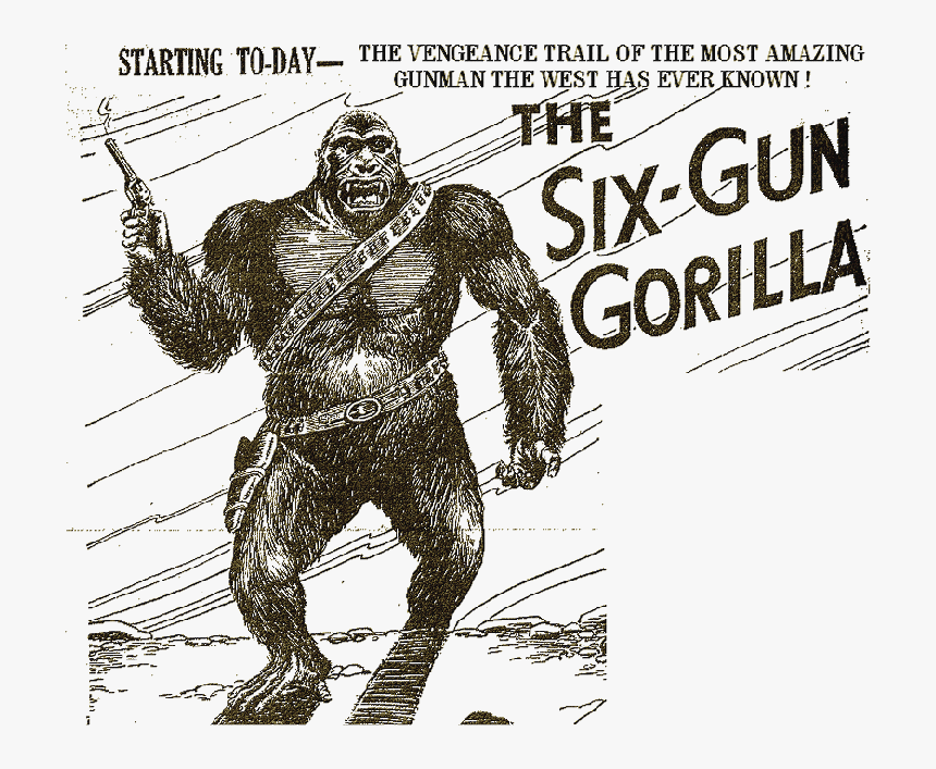 Transparent Guns Crossed Png - Six Gun Gorilla The Wizard, Png Download
