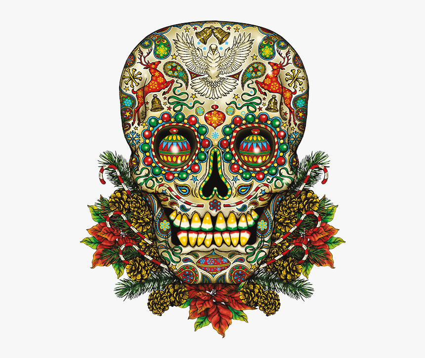 Sugar Skull Santa Jumper, HD Png Download