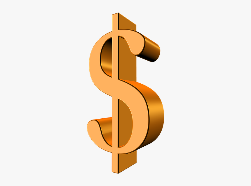 Us Dollar Sign In A Gold Color - Знак За Долар, HD Png Download